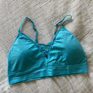 Teal Crisscross Bralette